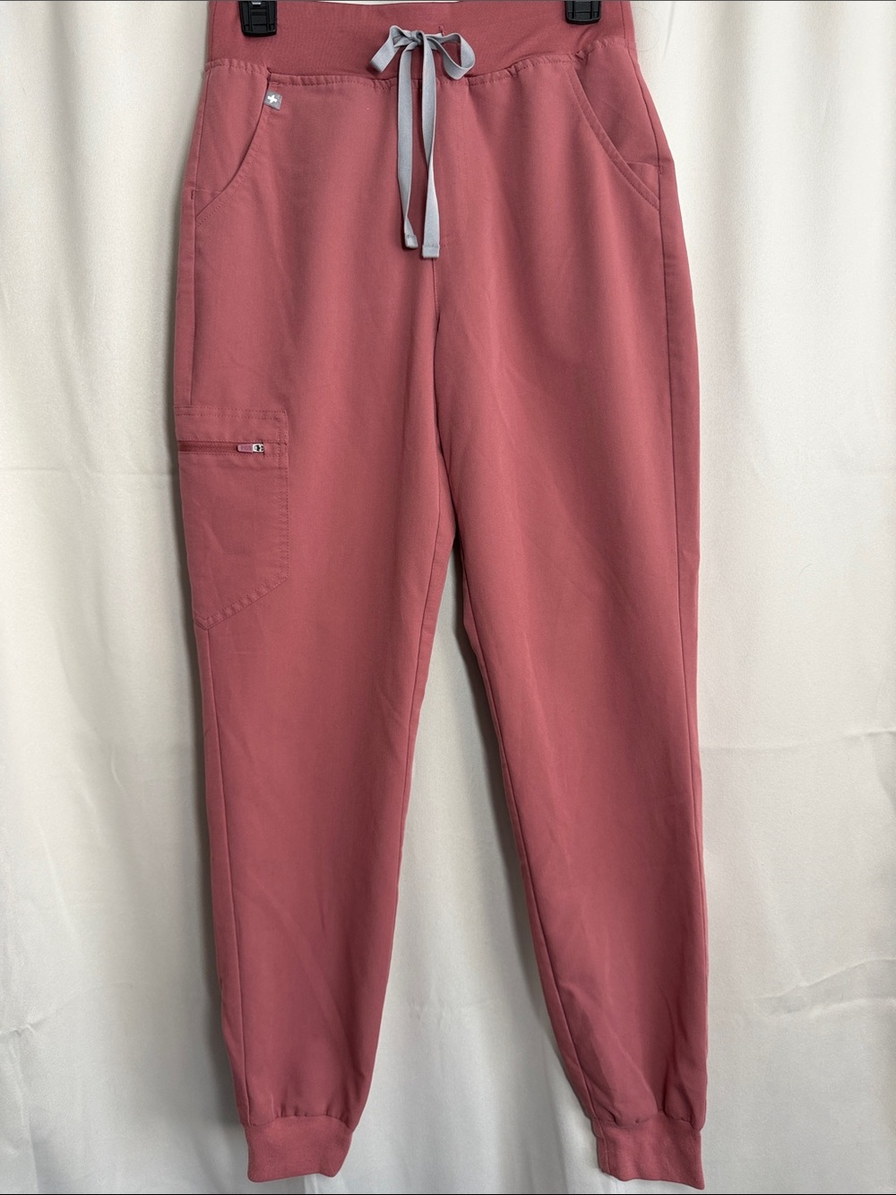 FIGS Zamora High Rise Jogger Scrub Pants Mauve Pink Small TALL